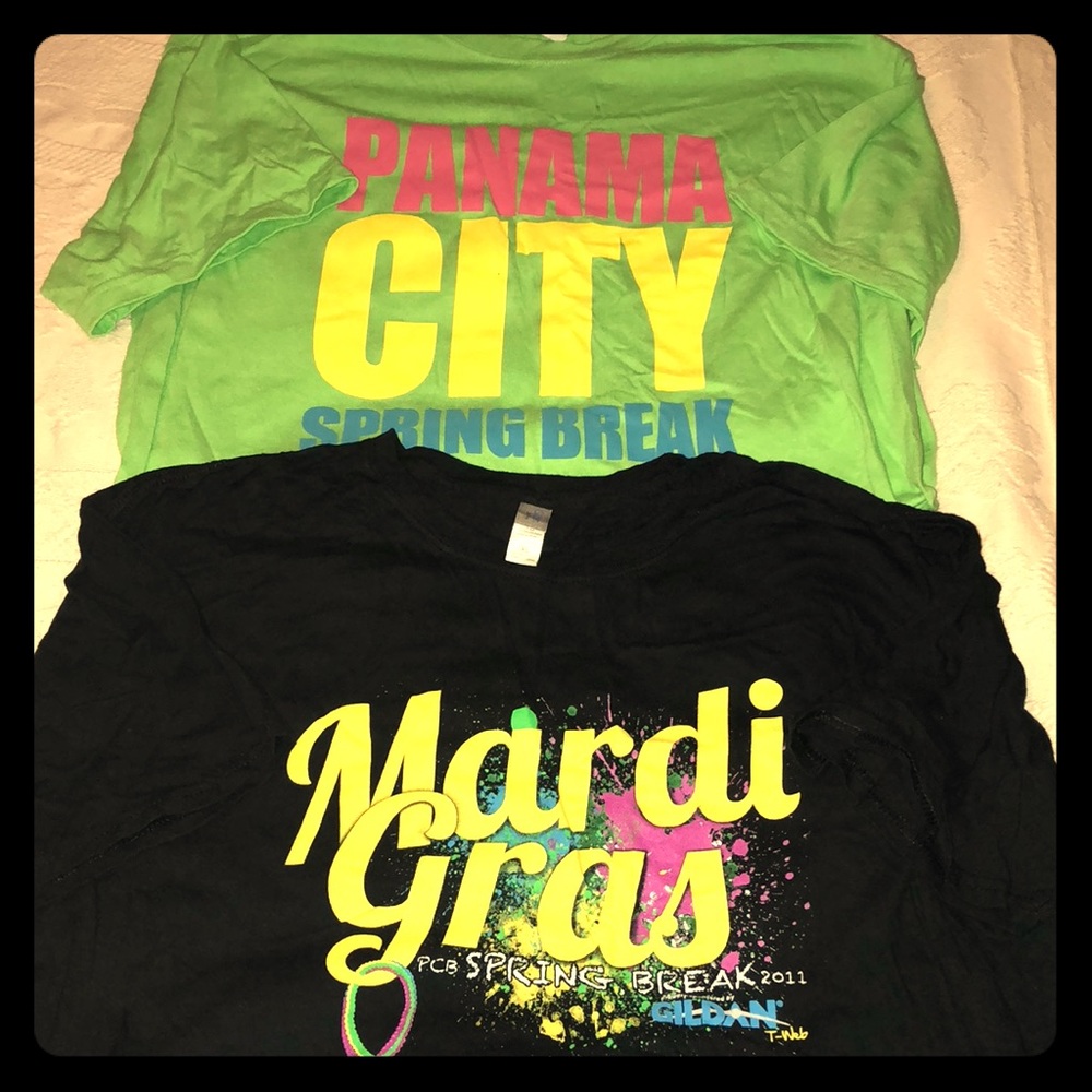 Lot of 2 Panama City Beach Spring Break T’s L & XL